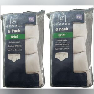 Men 2XL Cotton White Briefs Set Of 12